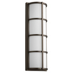 Leda Outdoor Wall Sconce - Oiled Bronze / Matte White Acrylic