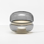 Macaron Table Lamp - Onyx White / Transparent Smoke Grey