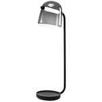 Mona Floor Lamp - Black / Transparent Smoke Grey
