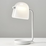 Mona Table Lamp - White / Transparent Opaline