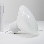 Muffins Lamp - White Stained European Oak / Transparent Opaline