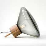 Muffins Lamp - Natural Waxed European Oak / Transparent Smoke Grey