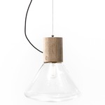 Muffins Pendant - Natural Waxed European Oak / Transparent