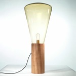 Muffins Tall Floor Lamp - Natural Waxed European Oak / Transparent Amber