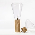Muffins Tall Floor Lamp - Natural Waxed European Oak / Transparent