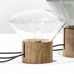 Muffins Table Lamp - Natural Waxed American Walnut / Transparent