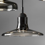 Shadows Shade Pendant - Black Stained European Oak / Transparent Smoke Grey