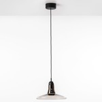 Shadows Shade Pendant - Black Stained European Oak / Transparent