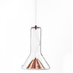 Whistle Pendant - Copper / White Cord / Clear