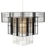 Mesh Cubic XL Pendant - Black / White