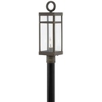 Porter 120V Outdoor Post / Pier Mount - Oil Rubbed Bronze / Clear