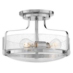 Harper Semi Flush Mount - Chrome / Clear Seedy