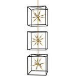 Aros Chandelier - Brass / Black