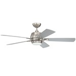 Stellar UCI Ceiling Fan with Light - Brushed Polished Nickel / Matte Opal
