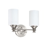 Dardyn Bathroom Vanity Light - Brushed Polished Nickel / White Frosted