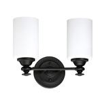 Dardyn Bathroom Vanity Light - Espresso  / White Frosted