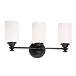 Dardyn Bathroom Vanity Light - Espresso  / White Frosted