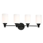 Dardyn Bathroom Vanity Light - Espresso  / White Frosted