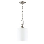 Dardyn Pendant - Brushed Polished Nickel / White Frosted