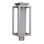 Vailridge Outdoor Post Light - Stainless Steel / White Frosted
