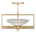 Delphi Semi Flush Ceiling Light - Gold Leaf