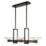 Delphi 3 Light Linear Pendant - Black