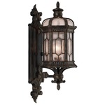 Devonshire Outdoor Wall Sconce - Antique Bronze / Seedy Glass