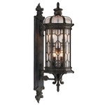 Devonshire Outdoor Wall Sconce - Antique Bronze / Seedy Glass