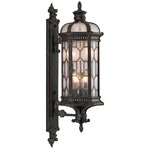 Devonshire Outdoor Wall Sconce - Antique Bronze / Seedy Glass