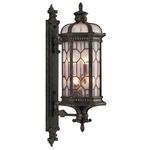 Devonshire Outdoor Wall Sconce - Antique Bronze / Seedy Glass