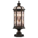 Devonshire Outdoor Pier Light - Antique Bronze / Seedy Glass