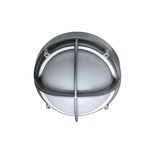 Skot Outdoor Ceiling Light Fixture - Silver / Opal