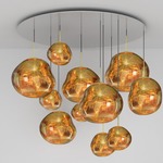 Melt Mega Multi Light Pendant - Gold / Gold