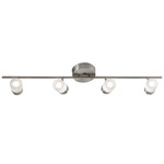Gramercy Wall / Ceiling Fixed Rail Kit with Adjustable Heads - Satin Nickel