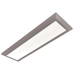 Atlas Linear Flush Mount Ceiling Light - Satin Nickel / White