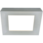 Zurich Square Ceiling Light - Satin Nickel / White