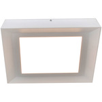 Zurich Square Ceiling Light - White / White