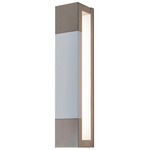 Post Wall Sconce - Satin Nickel / White