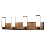 Arden Bathroom Vanity Light - Walnut / Oil Rubbed Bronze / Clear / White