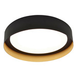 Reveal Flush Ceiling Light - Black / Gold / White