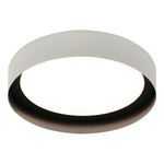 Reveal Flush Ceiling Light - White / Black / White