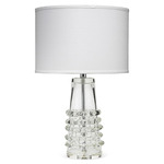 Tall Ribbon Table Lamp - Clear / White