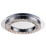 Charm Semi Flush Ceiling Light - Polished Chrome / Crystal