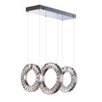 Charm Linear Pendant - Polished Chrome / Crystal