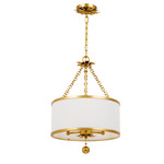 Broche Chandelier                     - Antique Gold / White