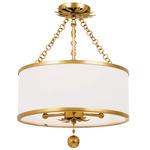 Broche Convertible Ceiling Light - Antique Gold / White