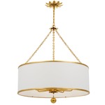 Broche Chandelier - Antique Gold / White