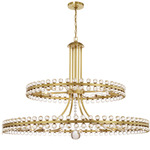 Clover Chandelier                     - Aged Brass / Clear