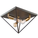 Artistry Ceiling Light Fixture - Satin Brass / Black