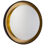 Reflections Round LED Mirror - Gold Leaf / Oil Rubbed Bronze